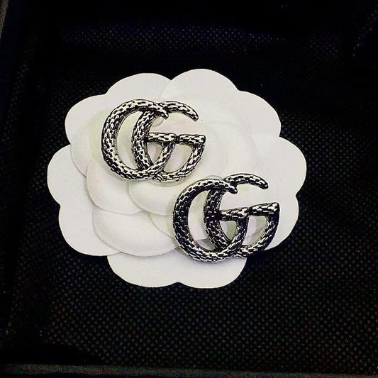 Silver Luxe Double G Earrings