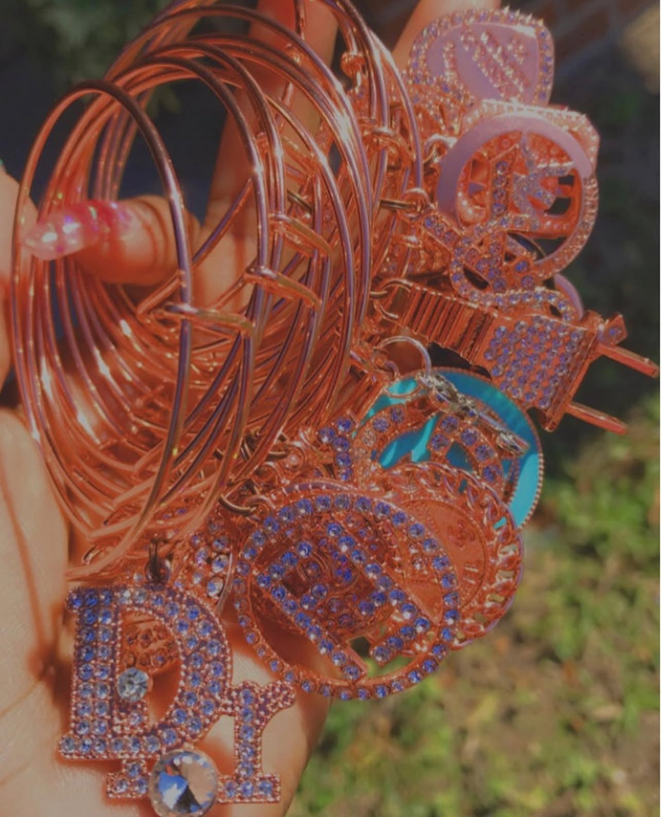Rose Gold Freestyle Charm Bracelets