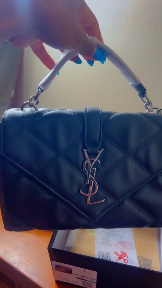 Midnight Elegance Quilted Handbag