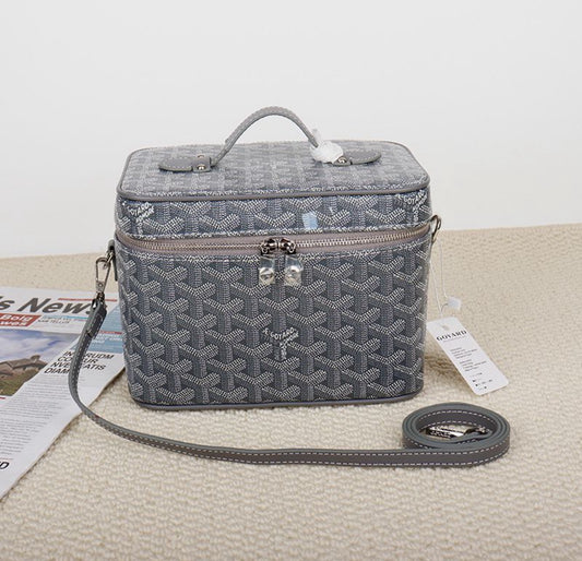 Gray Crossbody Vanity Bag